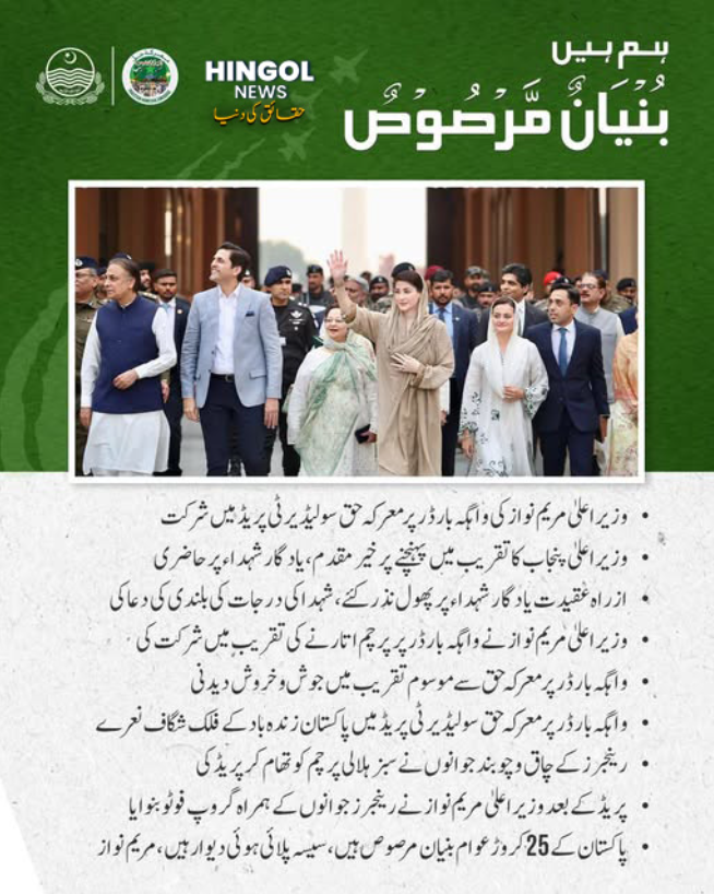 Chief Minister Punjab Maryam Nawaz Sharif